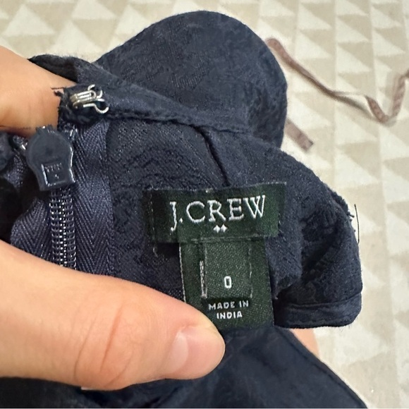 J crew peplum top sleeveless brocade jacquard Peter Pan collar - Picture 3 of 5